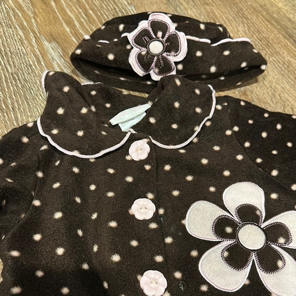 Brown Polka Dot Coat with Hat Set - Picture 2 of 2